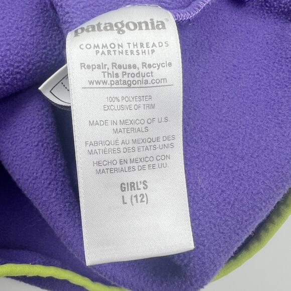 Patagonia Girls Lightweight Synchilla Snap-T Fleece Pullover Jacket - Picture 8 of 9
